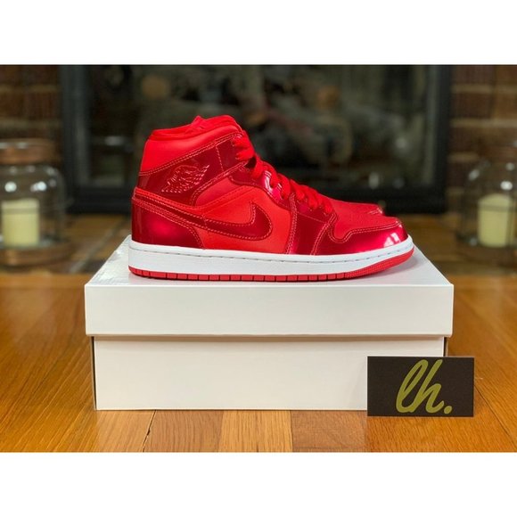 Size 6.5 w Air Jordan 1 Mid SE  “Pomegranate” - Picture 3 of 5